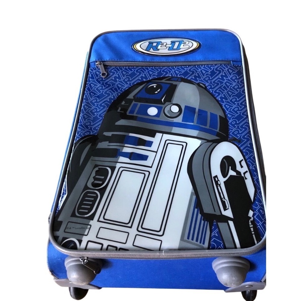 American Tourister Star Wars R2D2 Rolling Luggage Suitcase Blue‎ Kids Travel